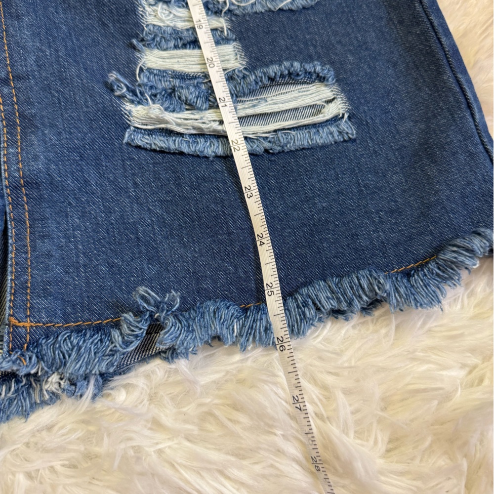 CKlass Denim Midi Skirt Distressed Denim Skirt Knee Length Skirt Midi Je… - Picture 8 of 9
